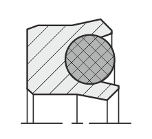 Уплотнение поршня QP03-F (K03-F)