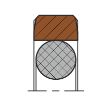 Уплотнение поршня QP08-D (K08-D)