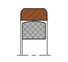 Уплотнение поршня QP08-DS (K08-DS)