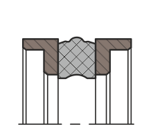 Уплотнение поршня QP17-R (K17-R)
